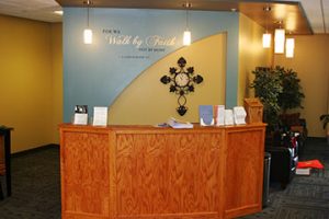 In 2011, Sequoyah Hills Baptist Church in Tulsa, OK —a 55-year-old facility — received a complete renovation. This included transforming an outdated library and conference room to an inviting lobby and reception area. (Photos courtesy of Churches by Daniels Construction) 