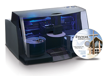 The BRAVO 4102 disc publisher has a 100-disc capacity and features two high-speed recordable DVD / CD drives and color inkjet printing at up to 4800 dpi.