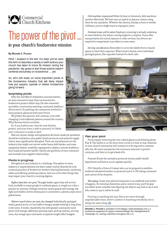 THE POWER OF THE PIVOT IN YOUR CHURCH’S FOODSERVICE MISSION